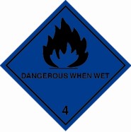 100 x 100mm Dangerous When Wet